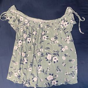 Medium floral off the shoulder shirt